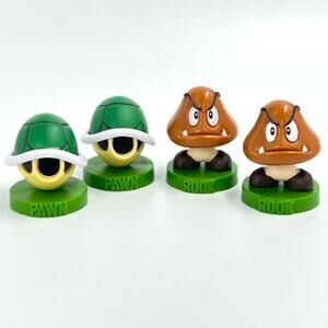 4pc Super Mario Chess Replacement Part 2 PAWN Koopa Shell 2 ROOK Goomba Nintendo